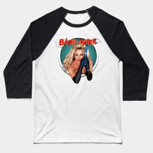 Barb Wire - Pamela Anderson Baseball T-Shirt